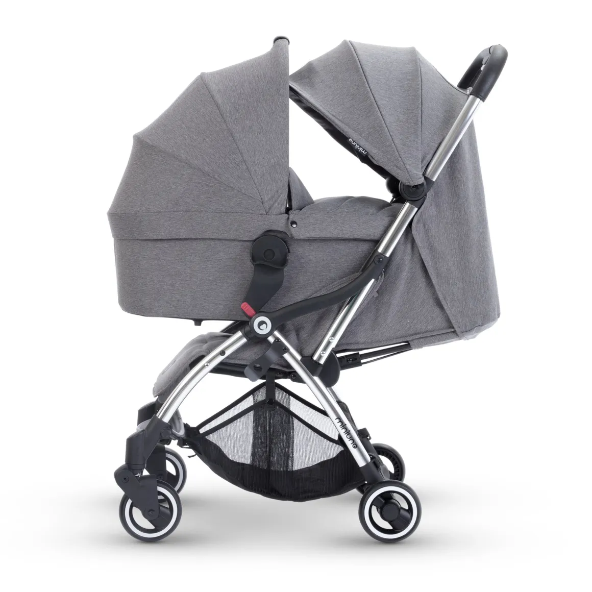 Miniuno Touchfold Travel System - Grey Herringbone