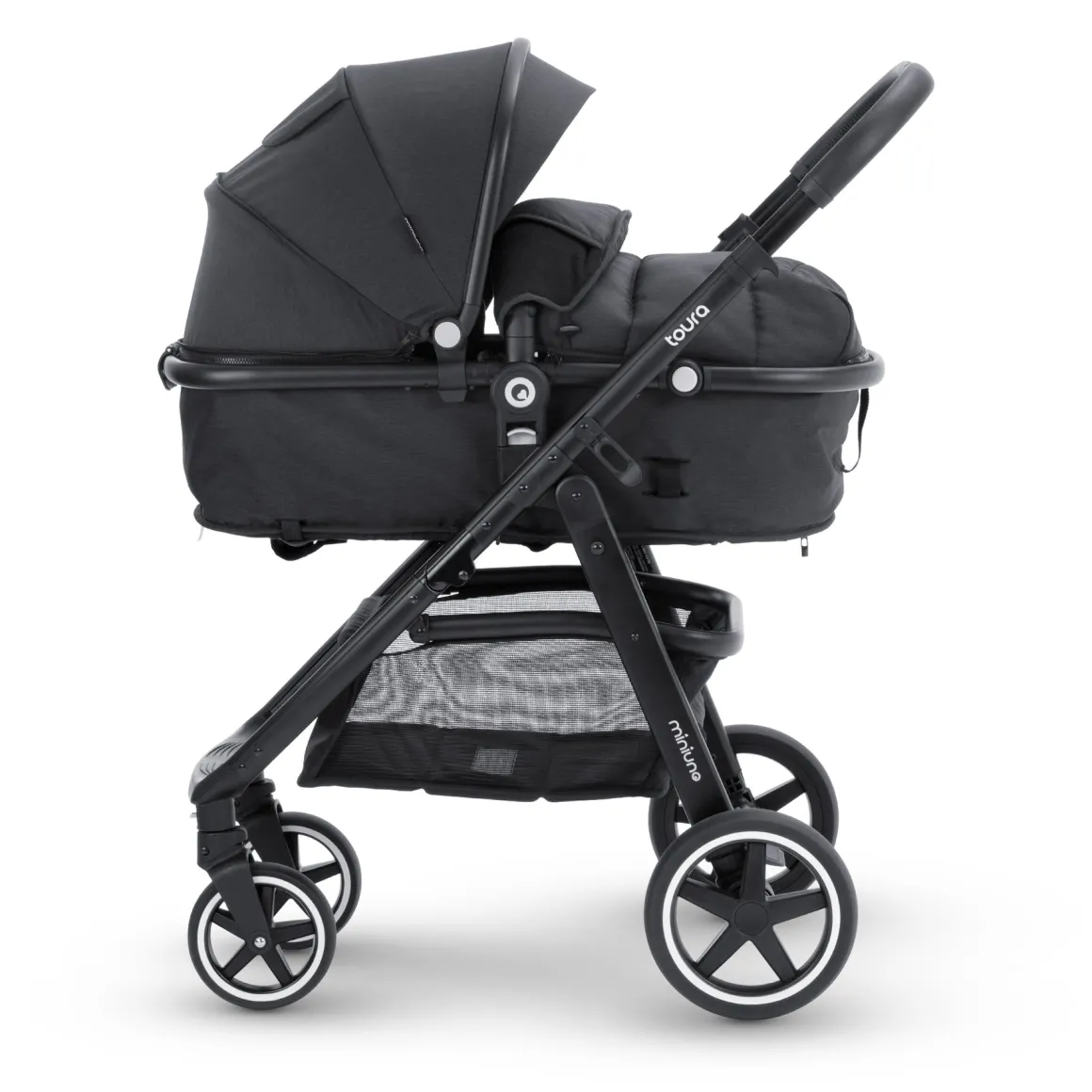 Miniuno Toura Travel System - Black Herringbone