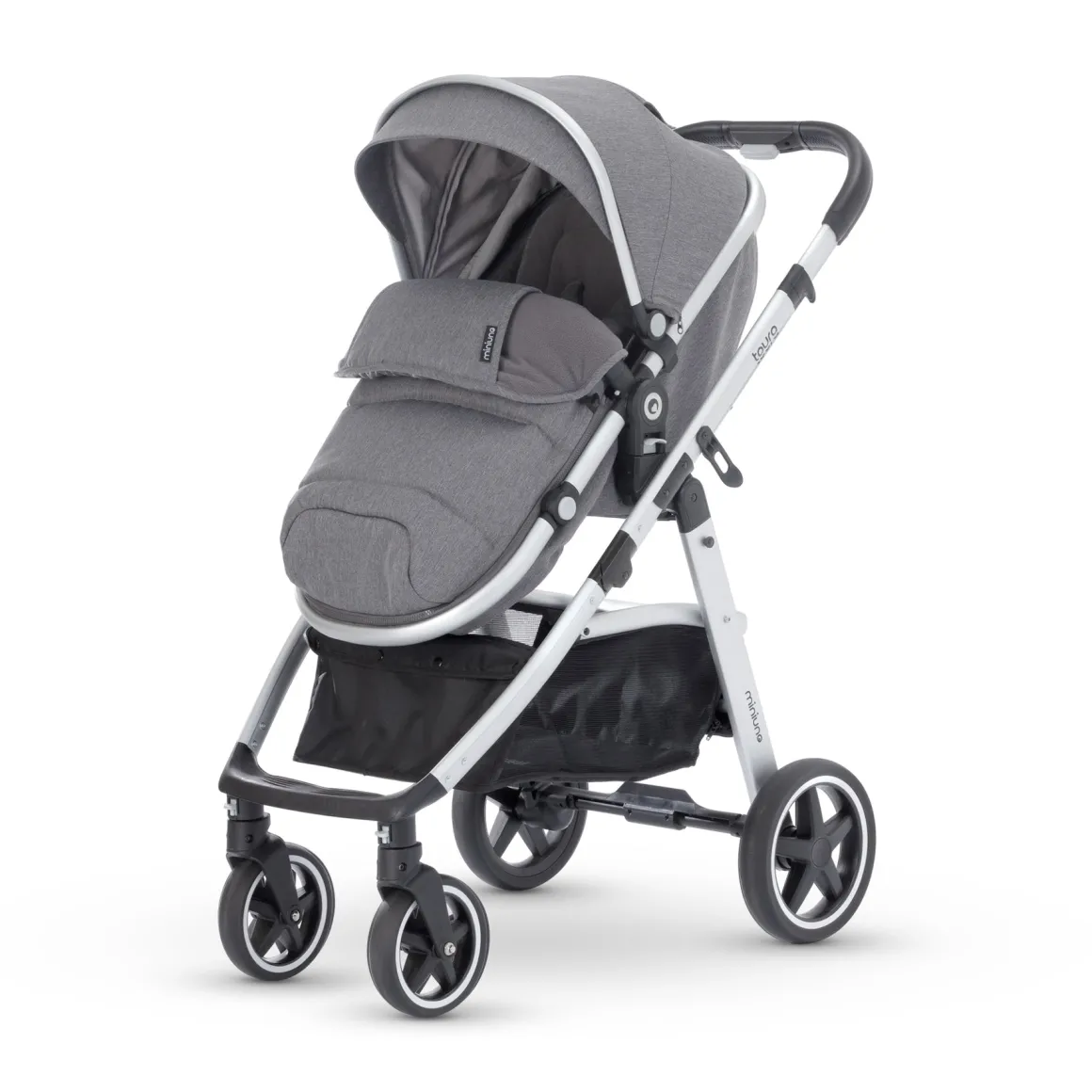 Miniuno Toura Travel System - Grey Herringbone