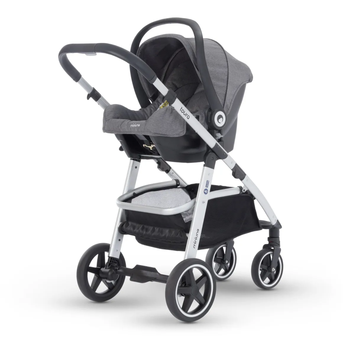 Miniuno Toura Travel System - Grey Herringbone