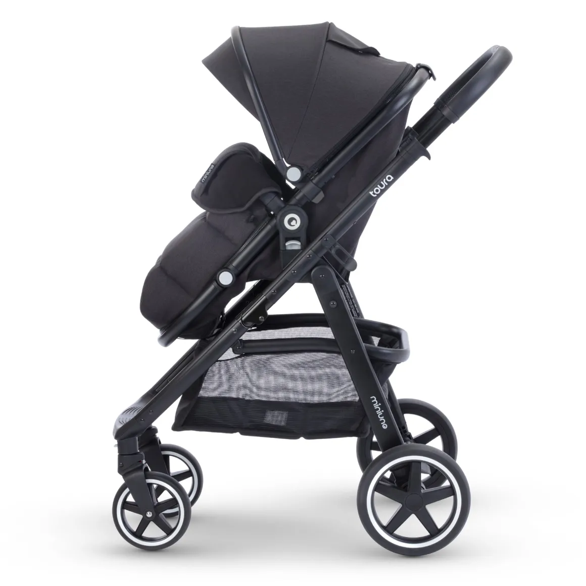 Miniuno Toura Travel System - Black Herringbone