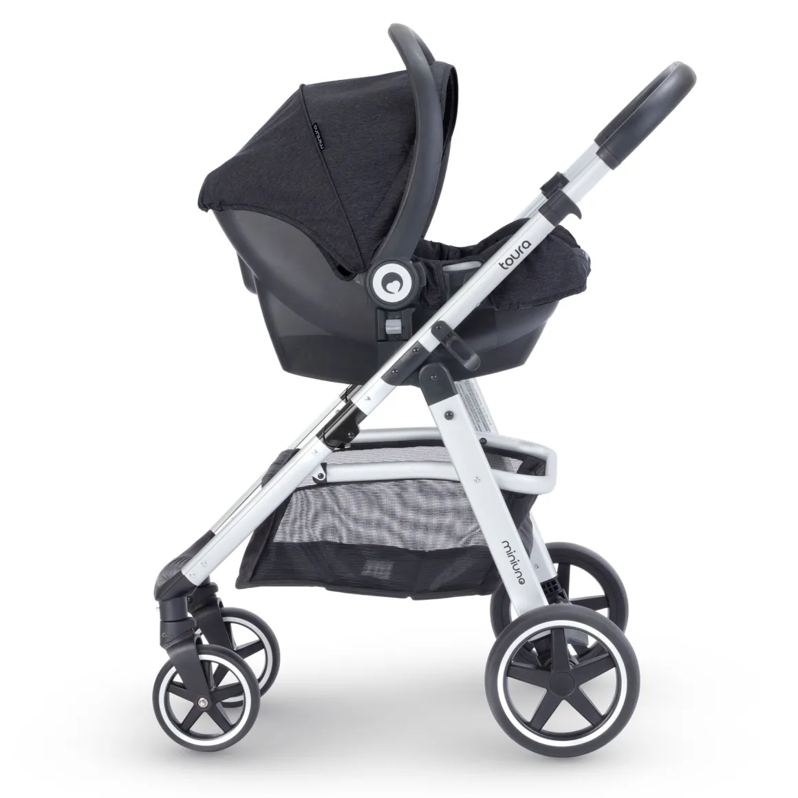 Miniuno Toura Travel System - Grey Herringbone