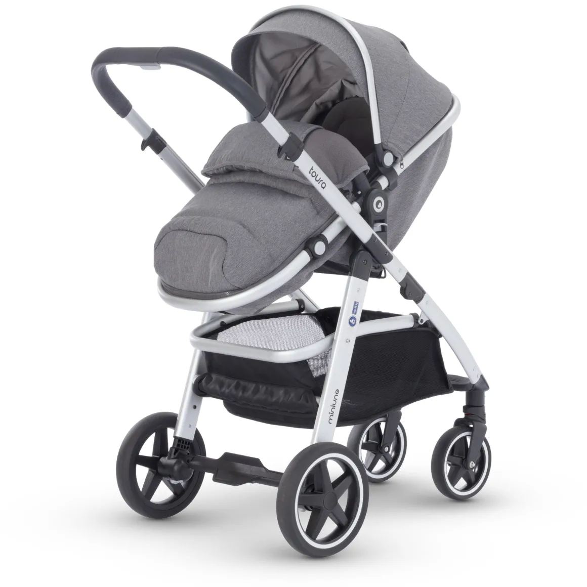 Miniuno Toura Travel System - Grey Herringbone