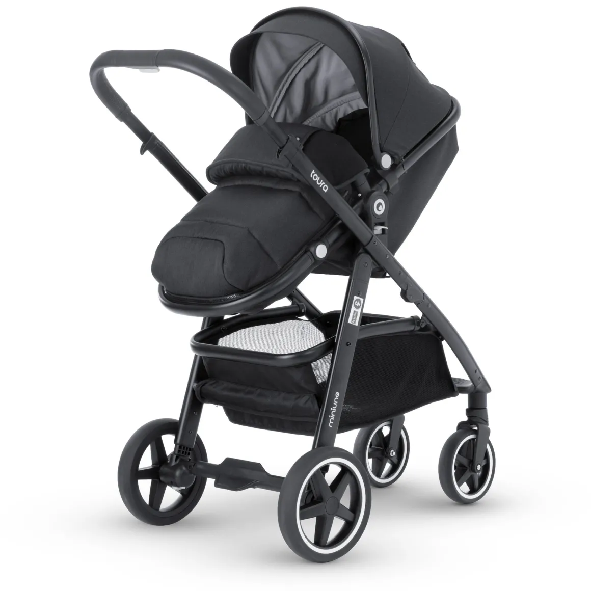 Miniuno Toura Travel System - Black Herringbone