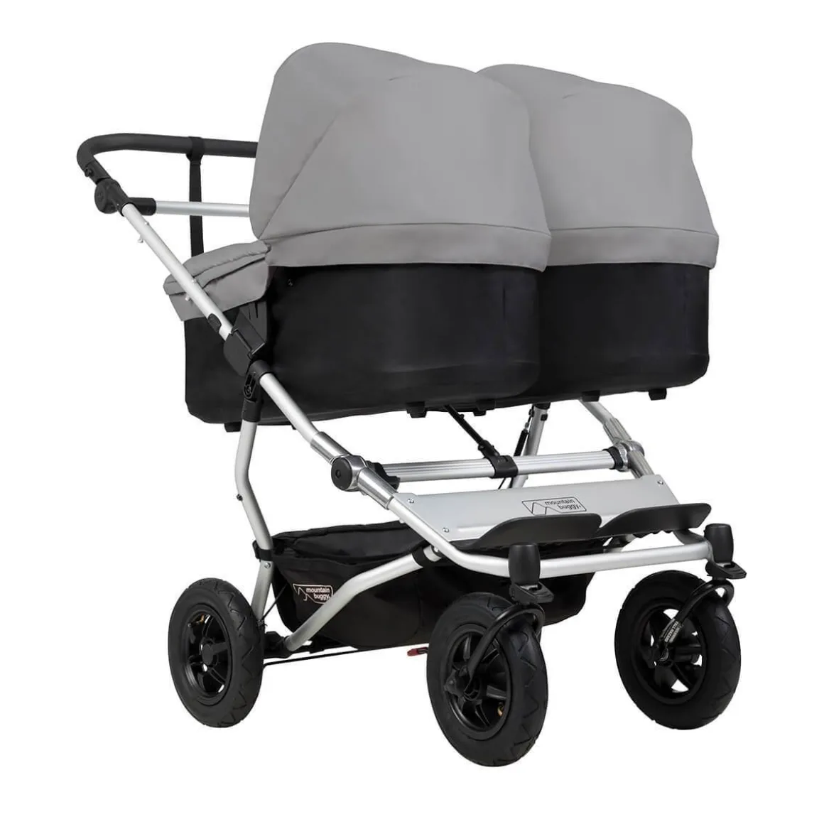 Mountain Buggy - 2 carrycots for twins - Silver