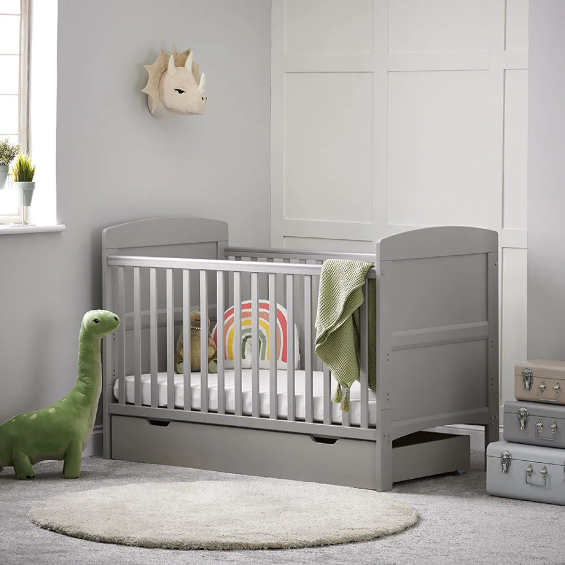 Obaby Grace Cot Bed - Warm Grey