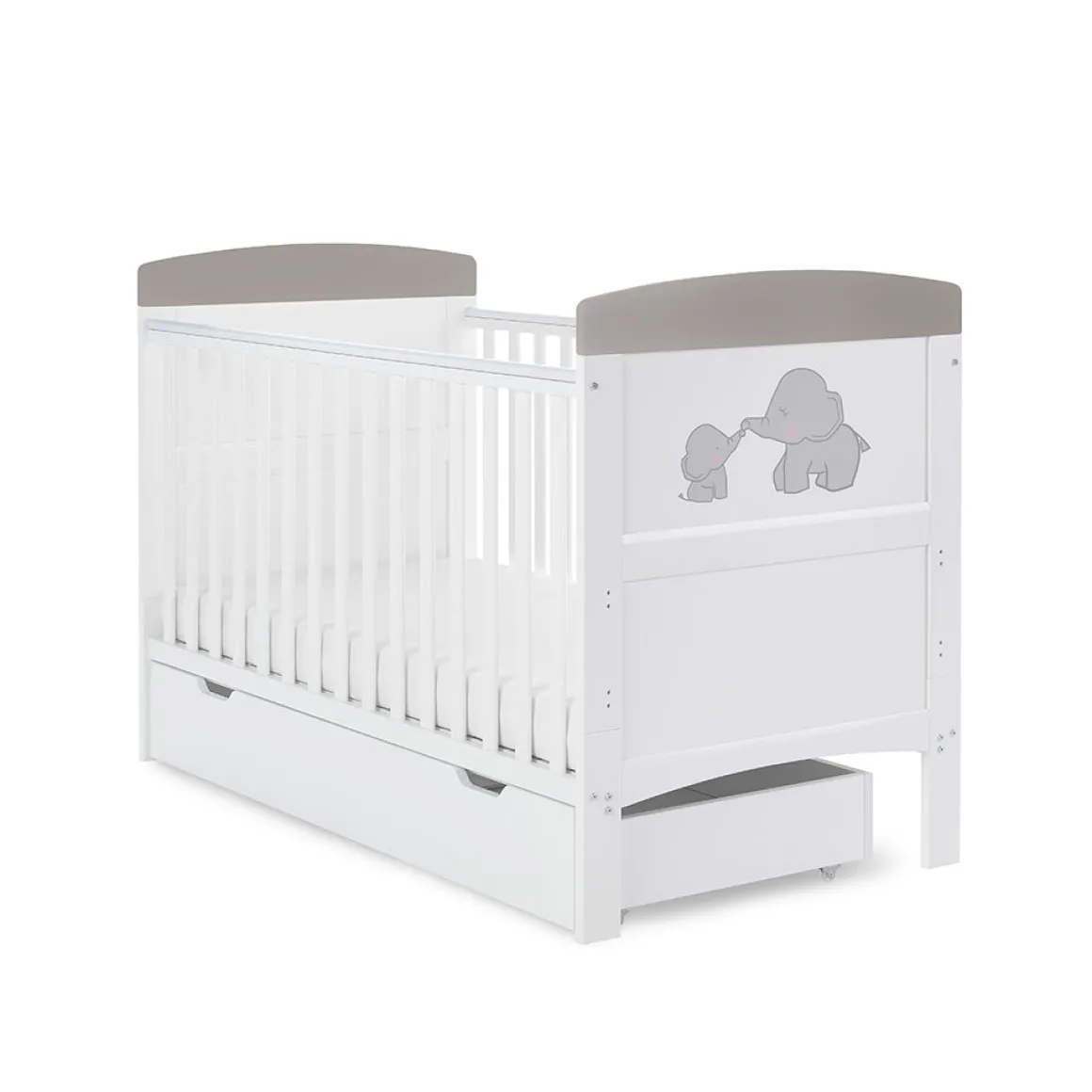 Obaby Grace Inspire Cot Bed – Me & Mini Me Elephant Grey