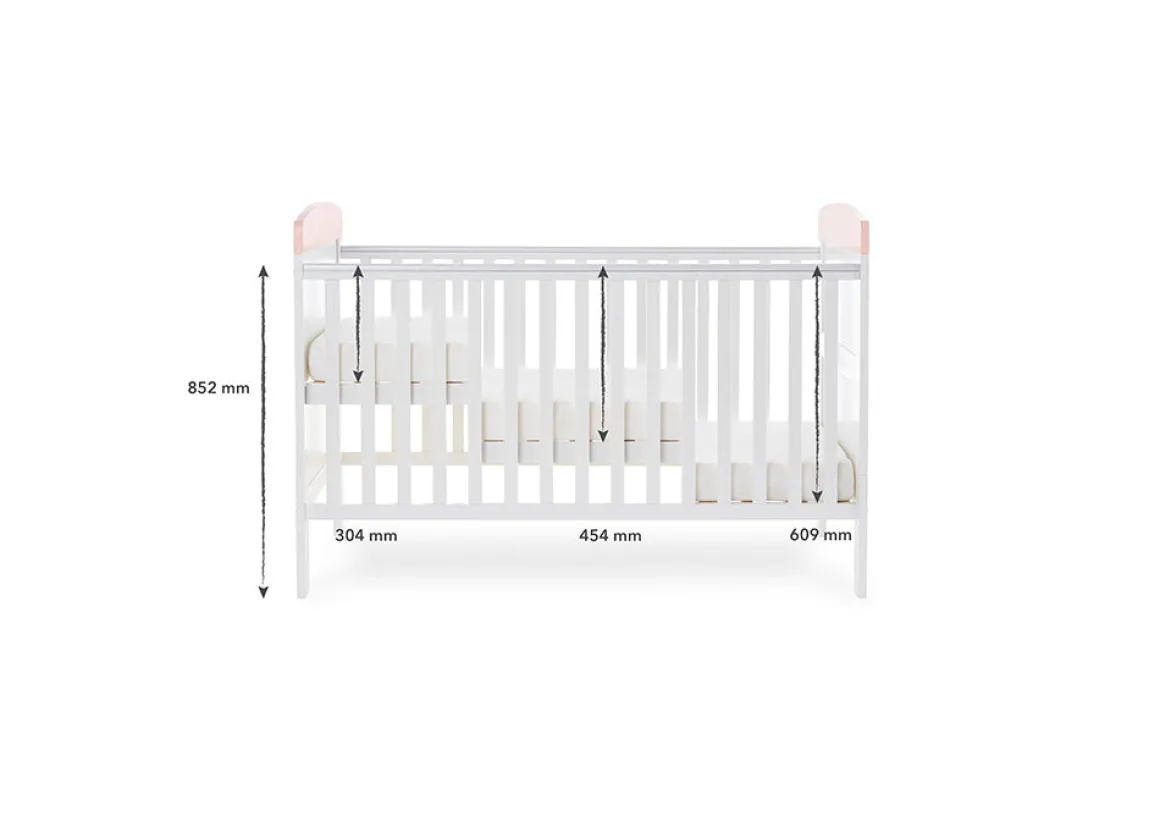 Obaby Grace Inspire Cot Bed – Guess How Much I Love You Pink