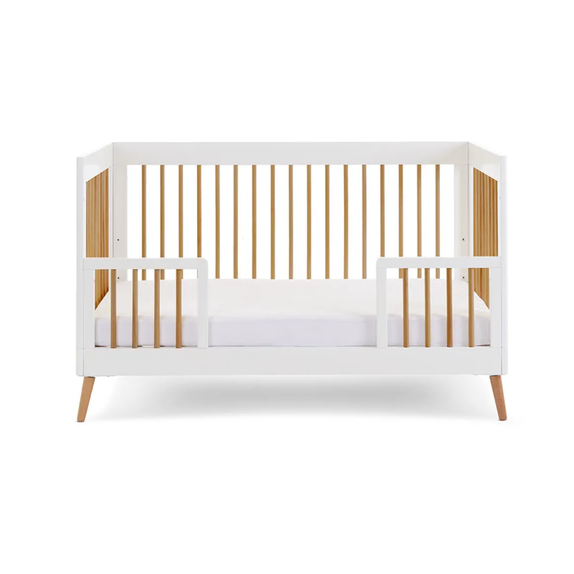 Obaby Maya Cot Bed 3 Piece Room Set - White with Natural