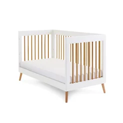 Obaby Maya Cot Bed 3 Piece Room Set - White with Natural