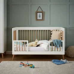 Obaby Maya Cot Bed 3 Piece Room Set - White with Natural