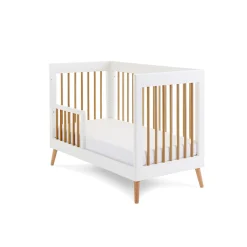 Obaby Maya Mini Cot Bed 2 Piece Room Set - White with Natural