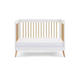 Obaby Maya Mini Cot Bed - White with Natural