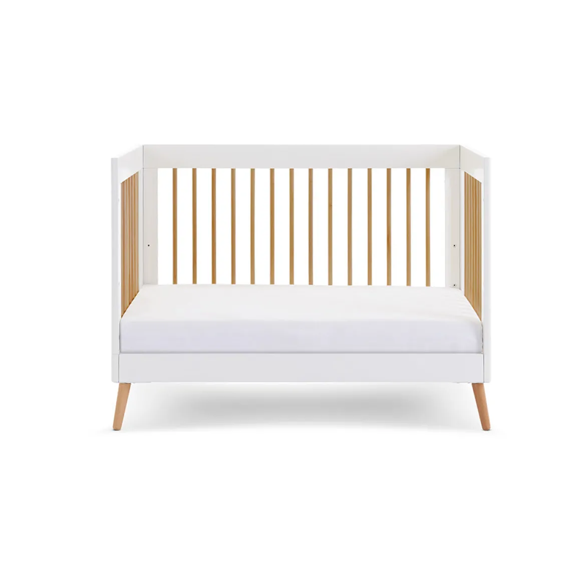 Obaby Maya Mini Cot Bed - White with Natural