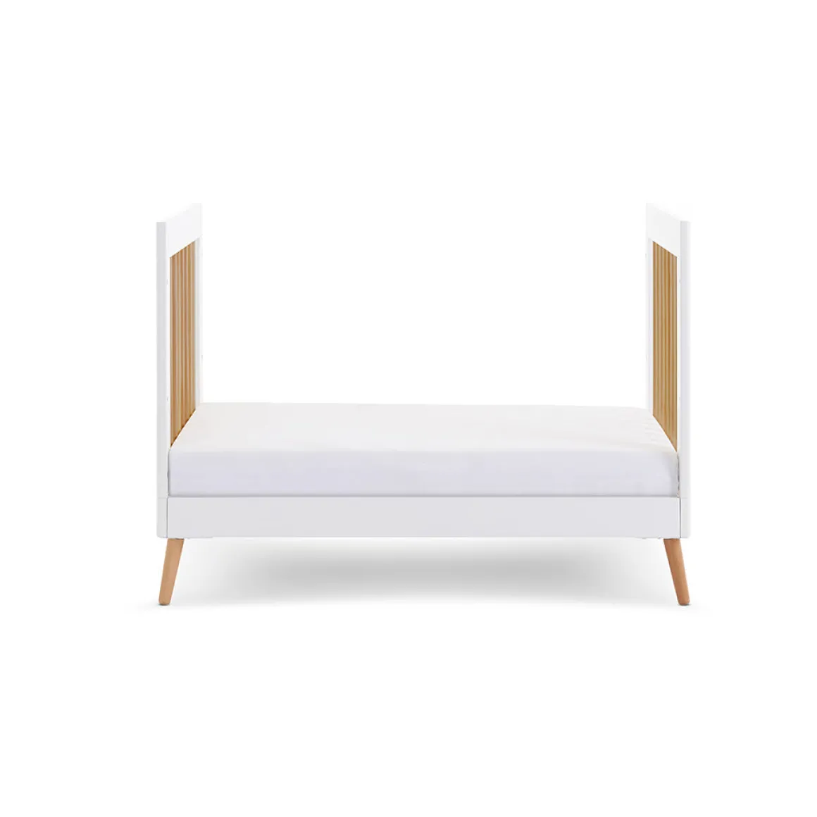 Obaby Maya Mini Cot Bed - White with Natural