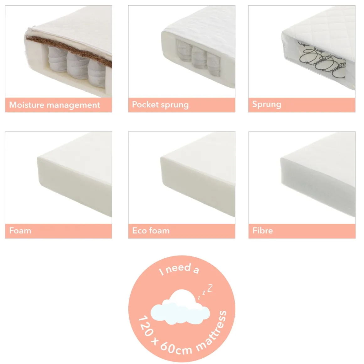 Obaby Maya Mini Cot Bed - White with Natural