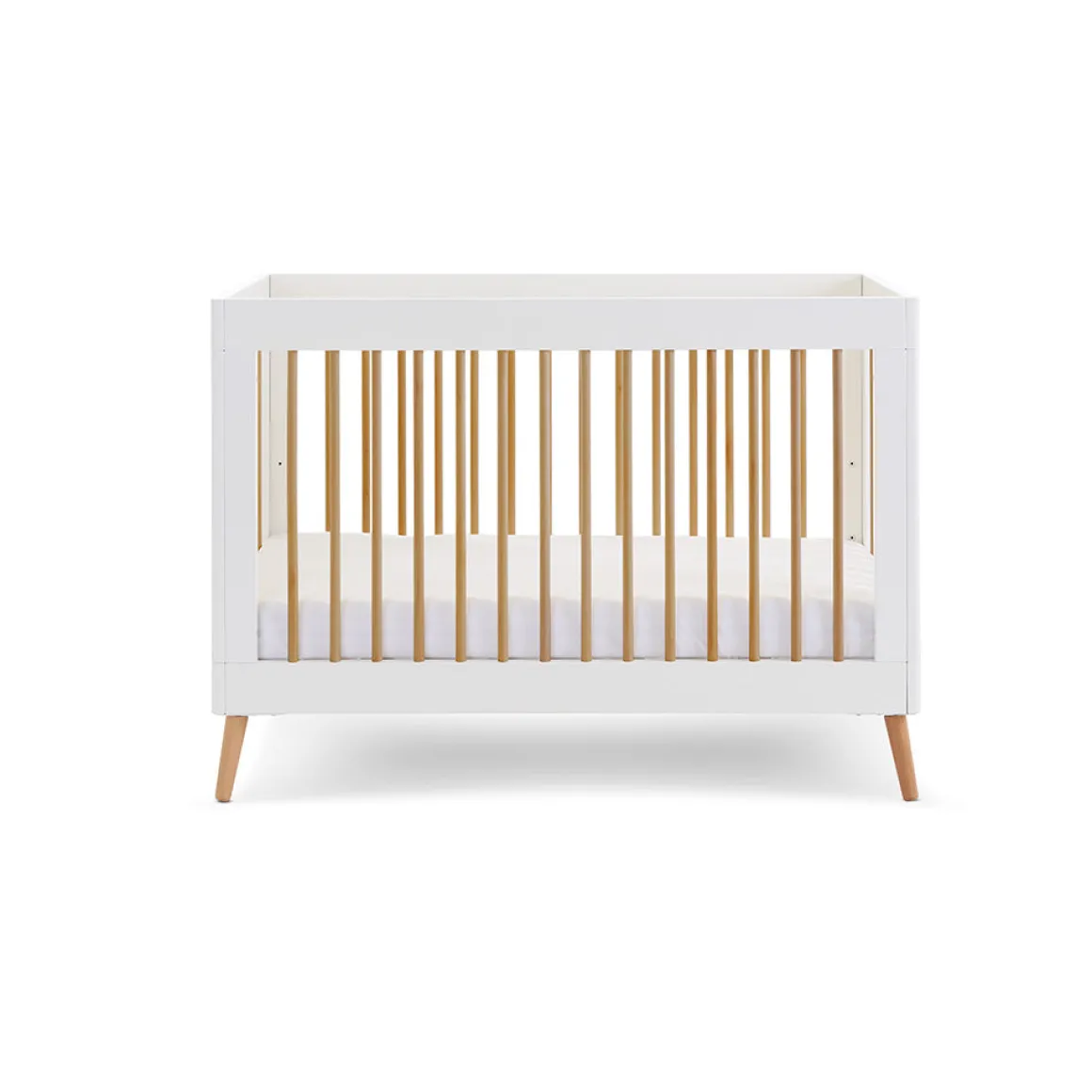 Obaby Maya Mini Cot Bed - White with Natural