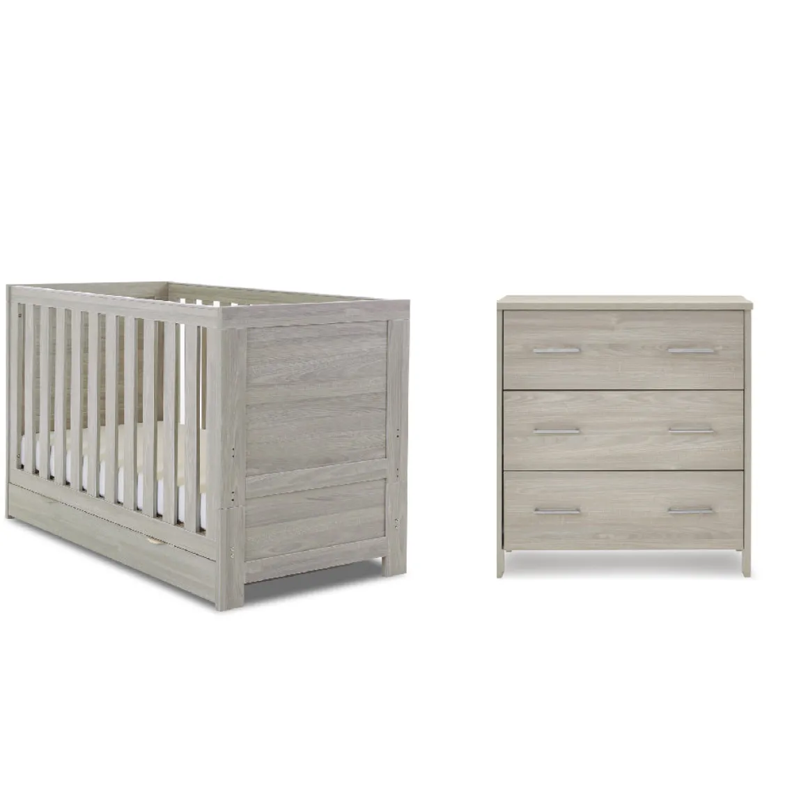 Obaby Nika 2 Piece Room Set & Underdrawer - GREY WASH