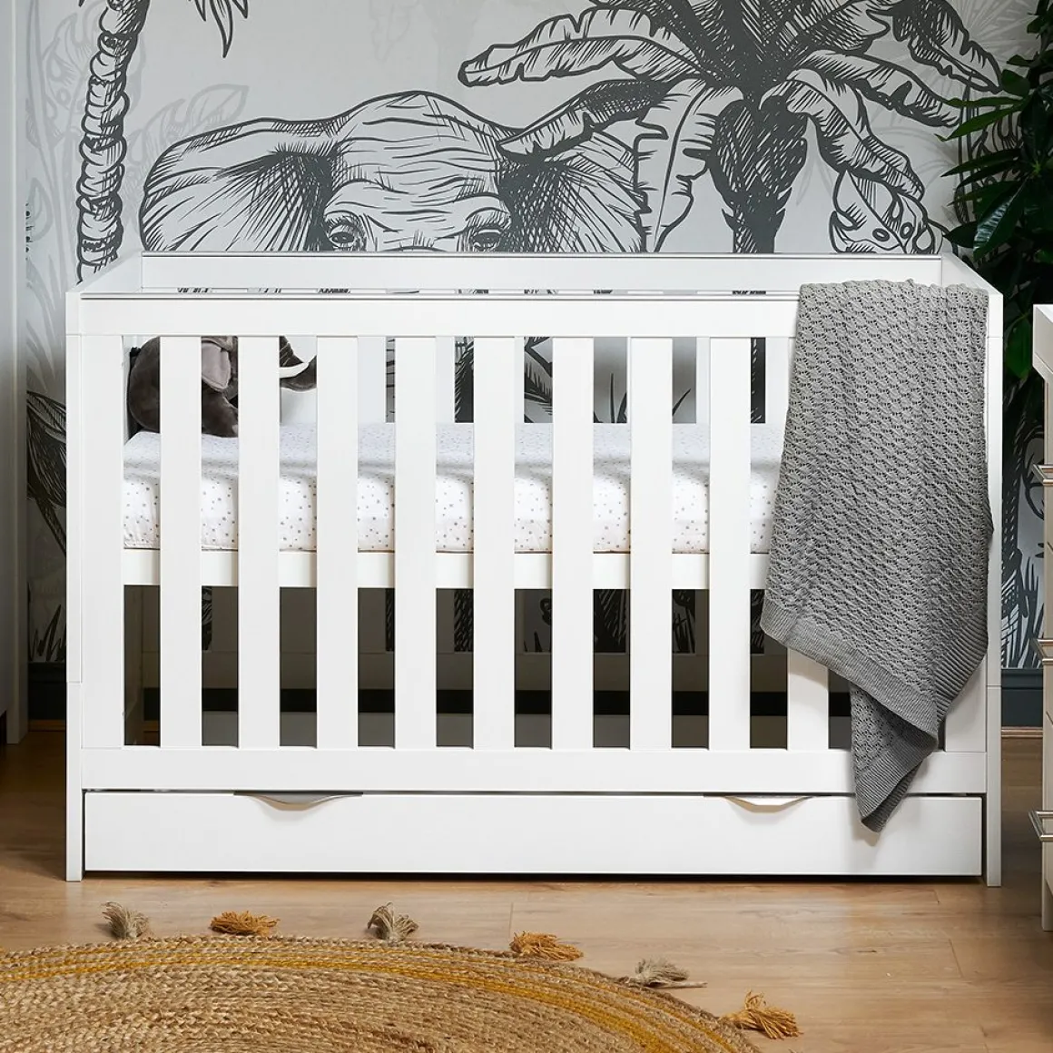 Obaby Nika 2 Piece Room Set & Underdrawer - WHITE WASH