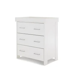 Obaby Nika 3 Piece Room Set & Underdrawer - WHITE WASH