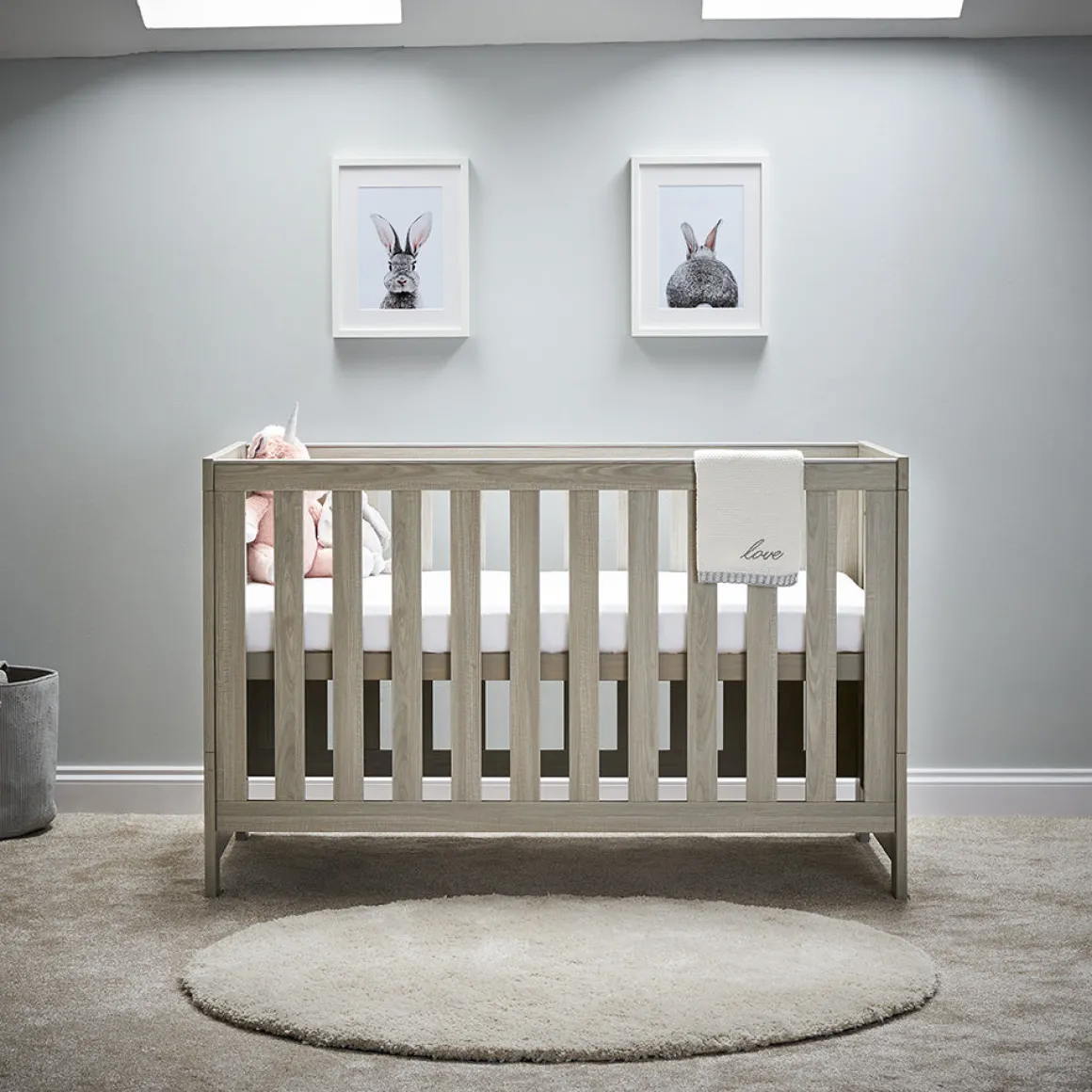 Obaby Nika Cot Bed - GREY WASH
