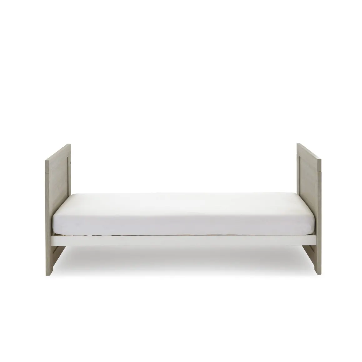 Obaby Nika Cot Bed - GREY WASH & WHITE