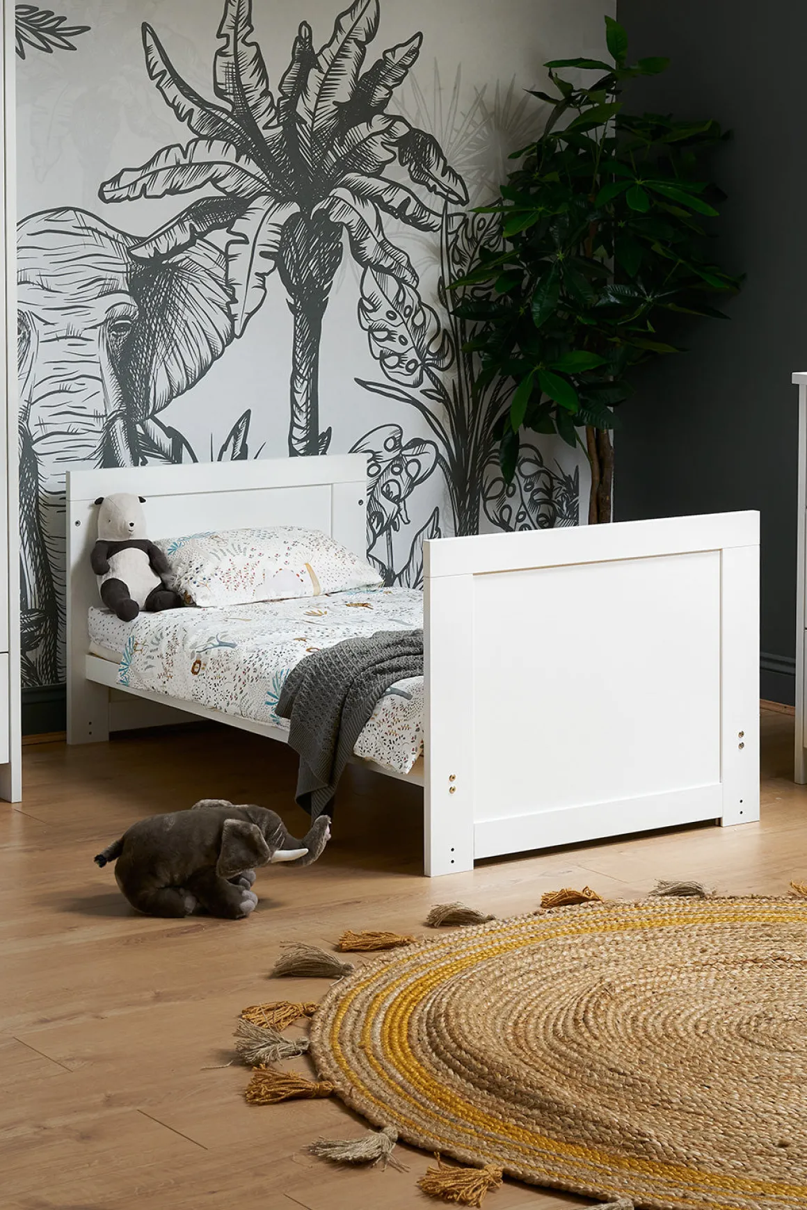 Obaby Nika Cot Bed - WHITE WASH