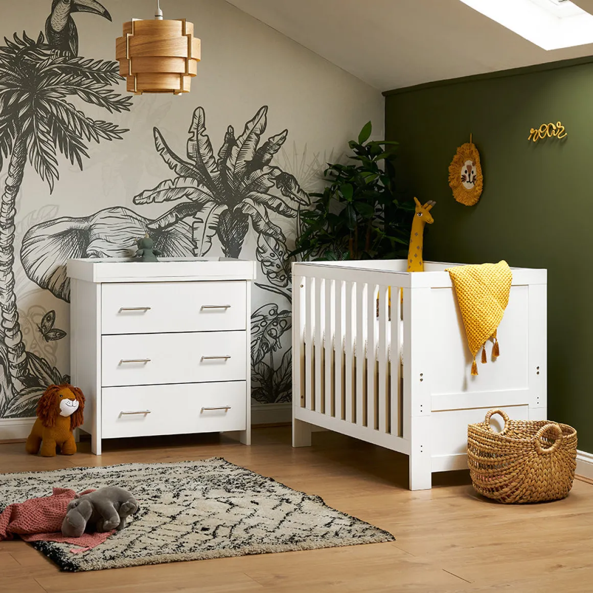 Obaby Nika Mini 2 Piece Room Set -White Wash