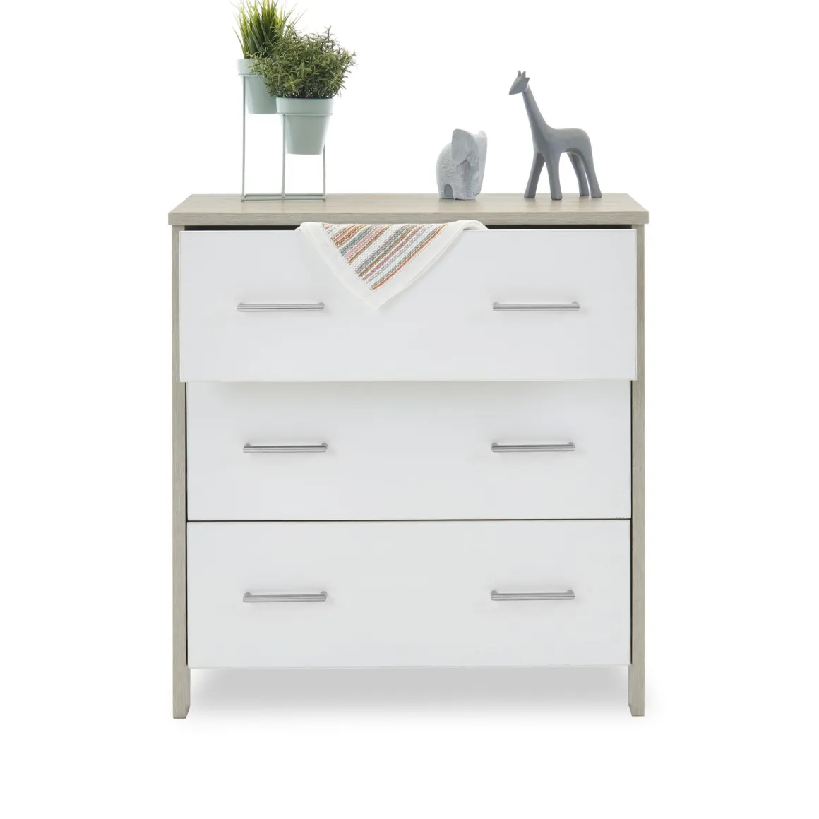 Obaby Nika Mini 3 Piece Room Set - GREY WASH & WHITE