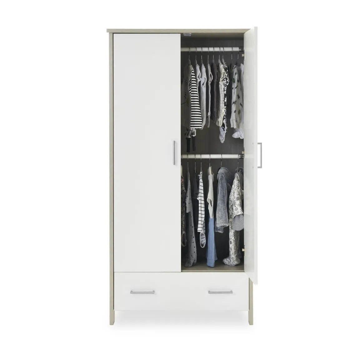 Obaby Nika Mini 3 Piece Room Set & Underdrawer - GREY WASH & WHITE