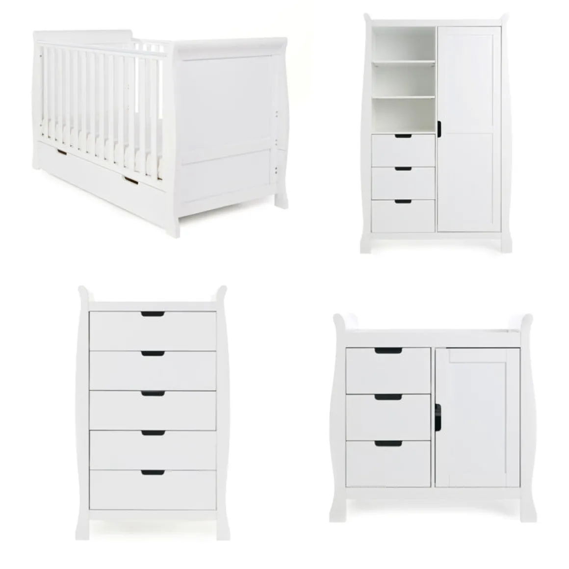 Obaby Stamford Classic 4 Piece Room Set - White