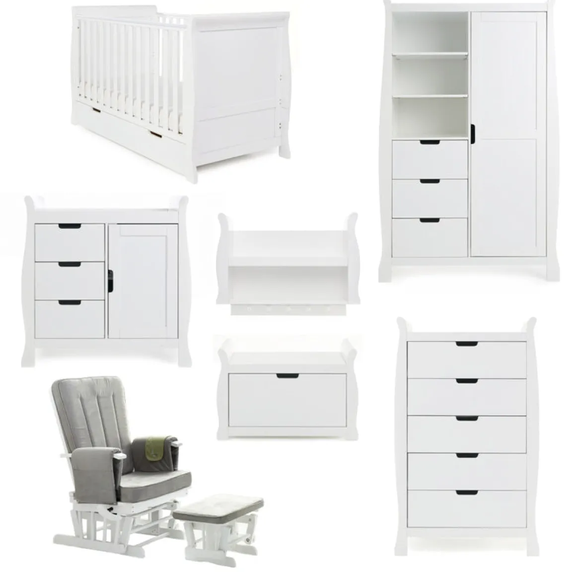 Obaby Stamford Classic 7 Piece Room Set - WHITE