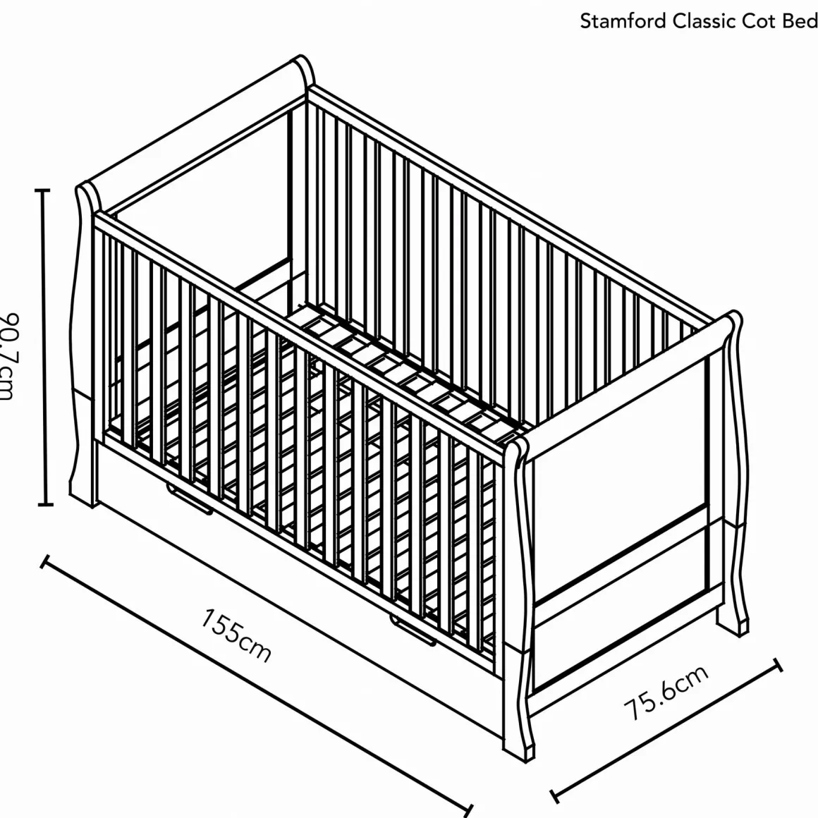 Obaby Stamford Classic 4 Piece Room Set - WARM GREY