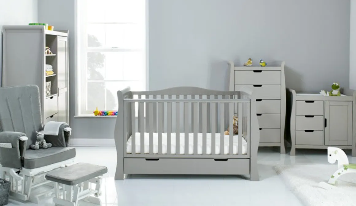 Obaby Stamford Luxe 5 Piece Room Set - WARM GREY