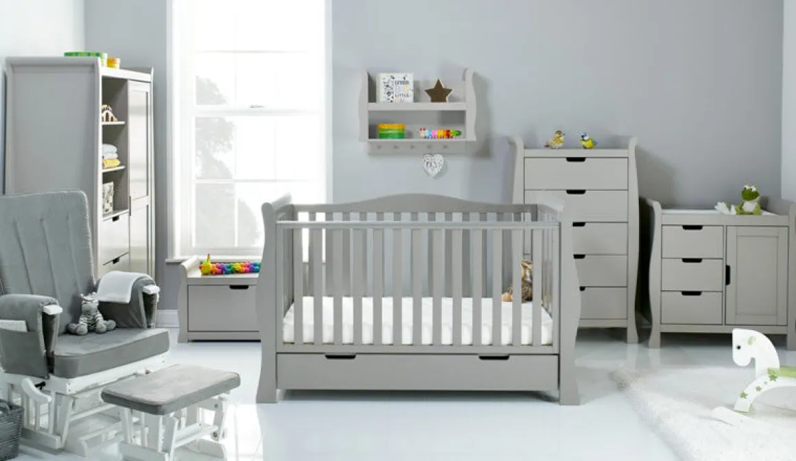 Obaby Stamford Luxe 7 Piece Room Set - WARM GREY