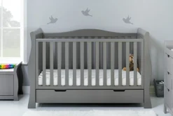 Obaby Stamford Luxe 4 Piece Room Set - TAUPE GREY