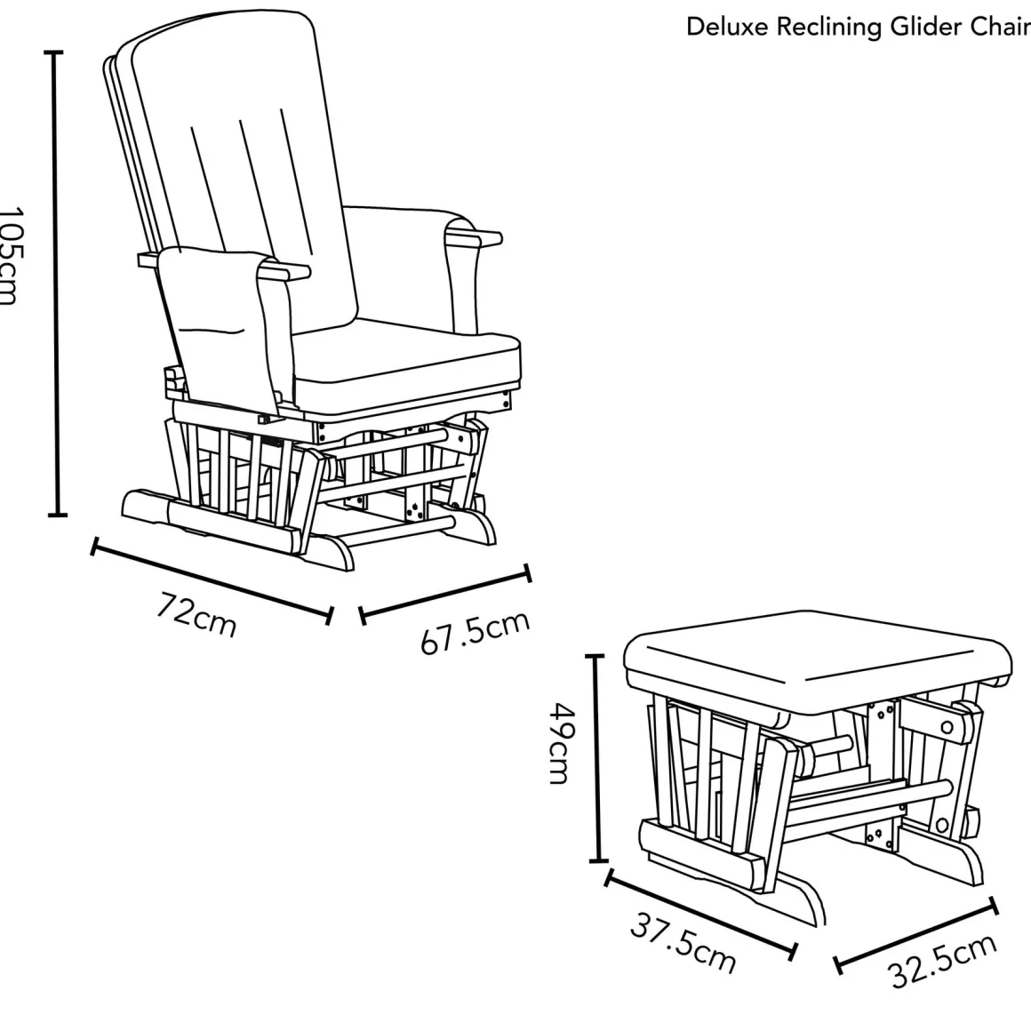 Obaby Stamford Luxe 7 Piece Room Set - White