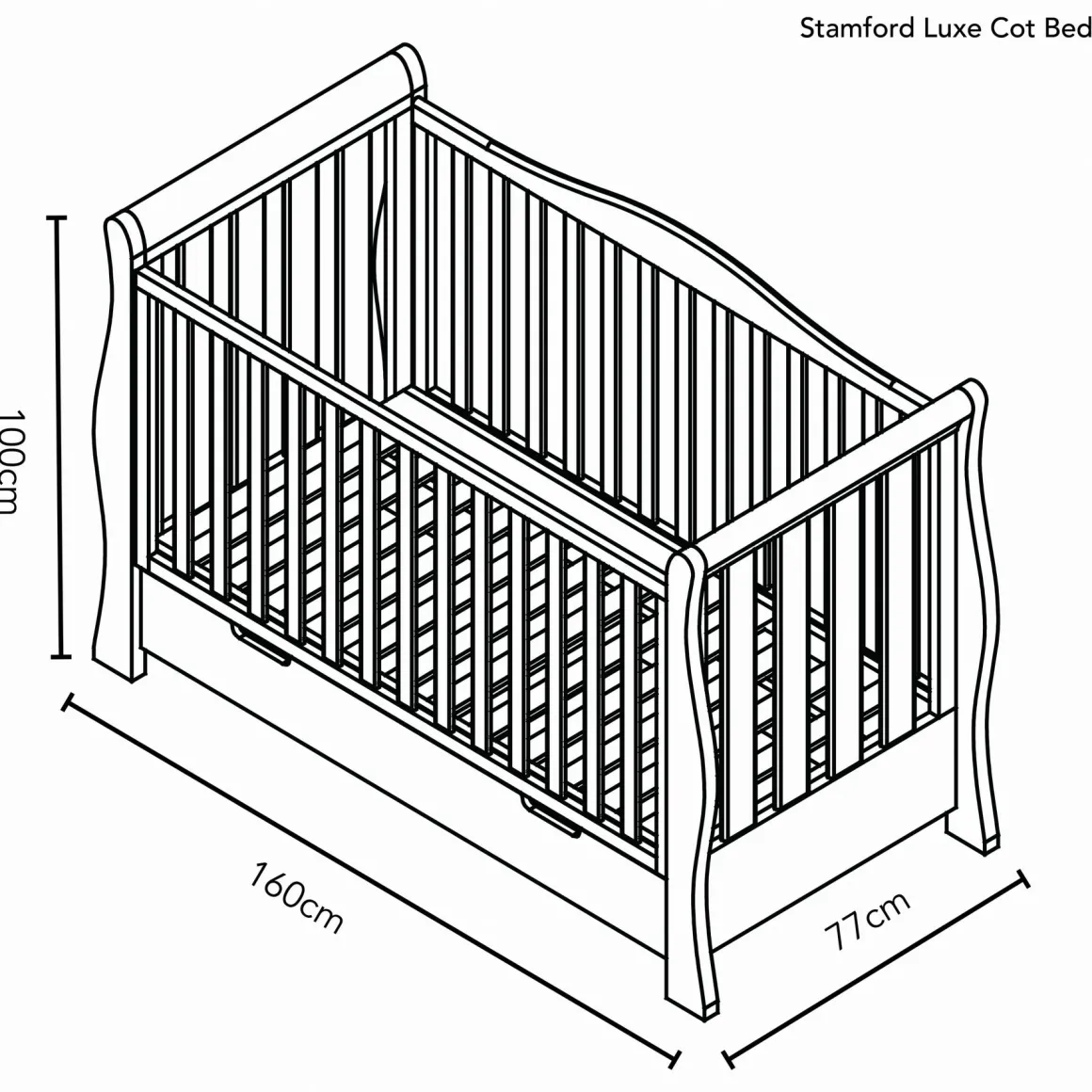 Obaby Stamford Luxe 4 Piece Room Set - WHITE