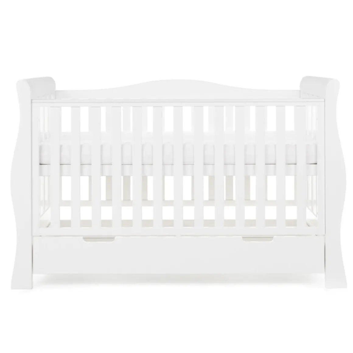 Obaby Stamford Luxe Cot Bed - WHITE