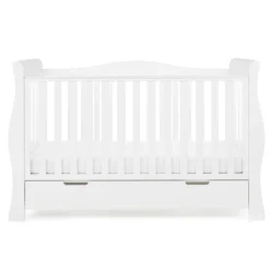 Obaby Stamford Luxe Cot Bed - WHITE