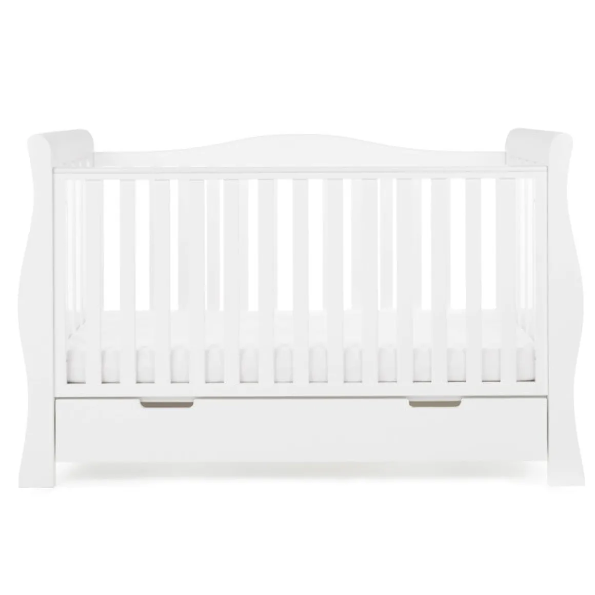 Obaby Stamford Luxe Cot Bed - WHITE