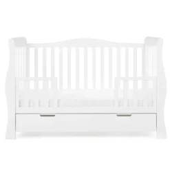 Obaby Stamford Luxe Cot Bed - WHITE