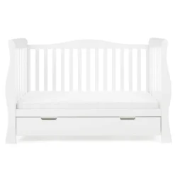 Obaby Stamford Luxe Cot Bed - WHITE