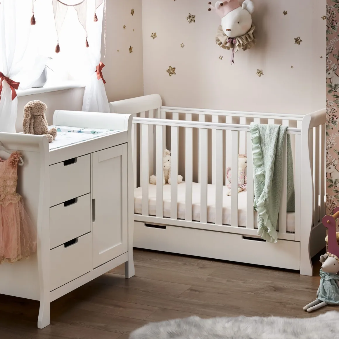 Obaby Stamford Mini 2 Piece Room Set - WHITE
