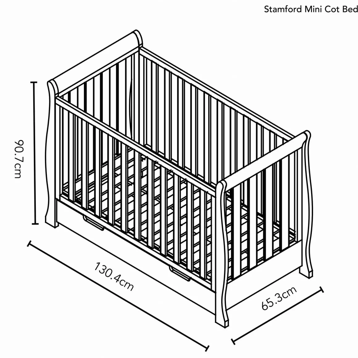 Obaby Stamford Mini 3 Piece Room Set - White