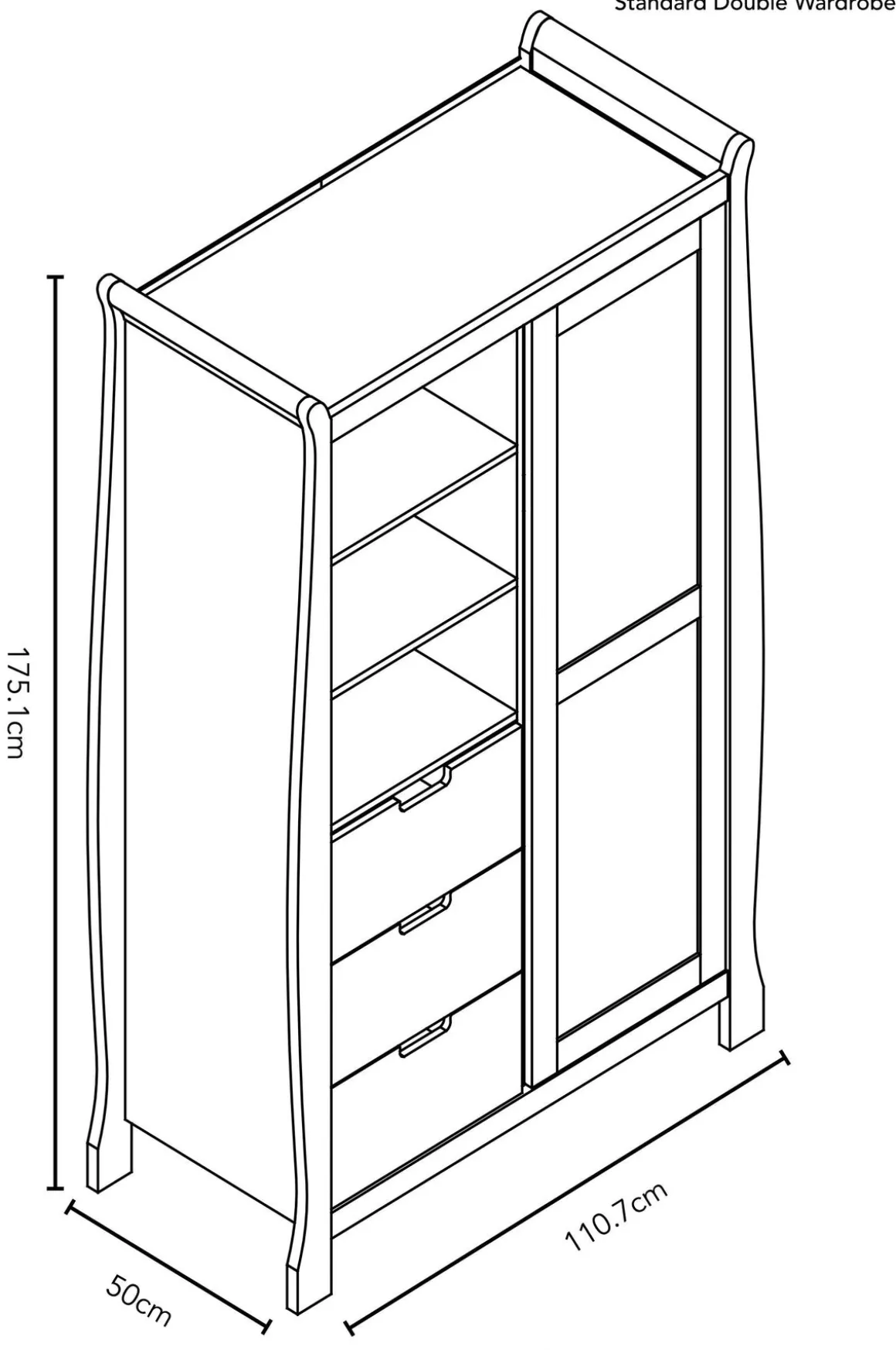 Obaby Stamford Mini 3 Piece Room Set - White