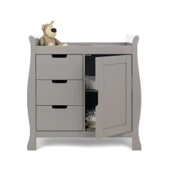 Obaby Stamford Mini Sleigh 5 Piece Room Set - TAUPE GREY