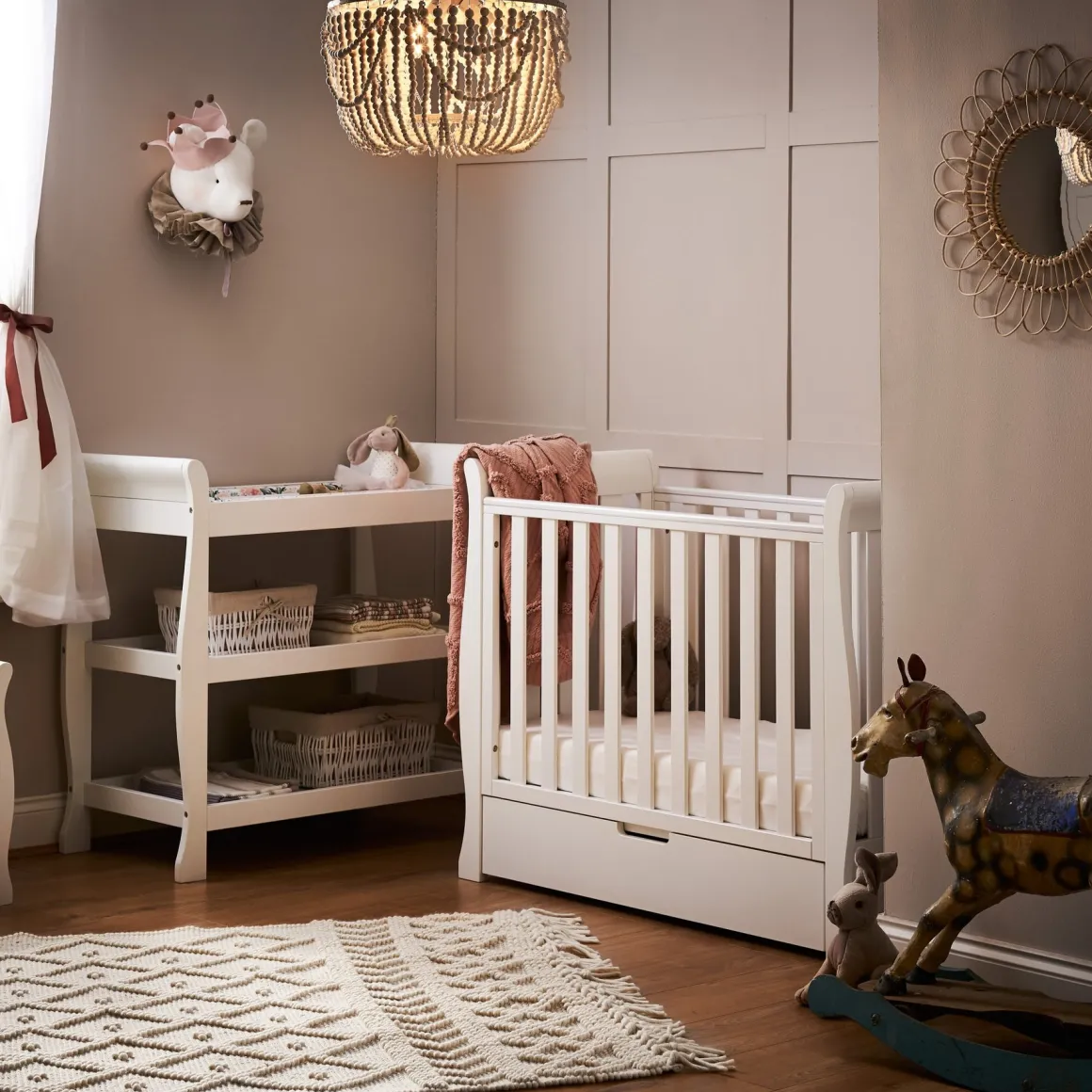 Obaby Stamford Space Saver 2 Piece Room Set - WHITE