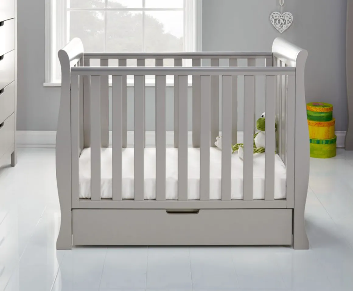 Obaby Stamford Space Saver Cot - WARM GREY