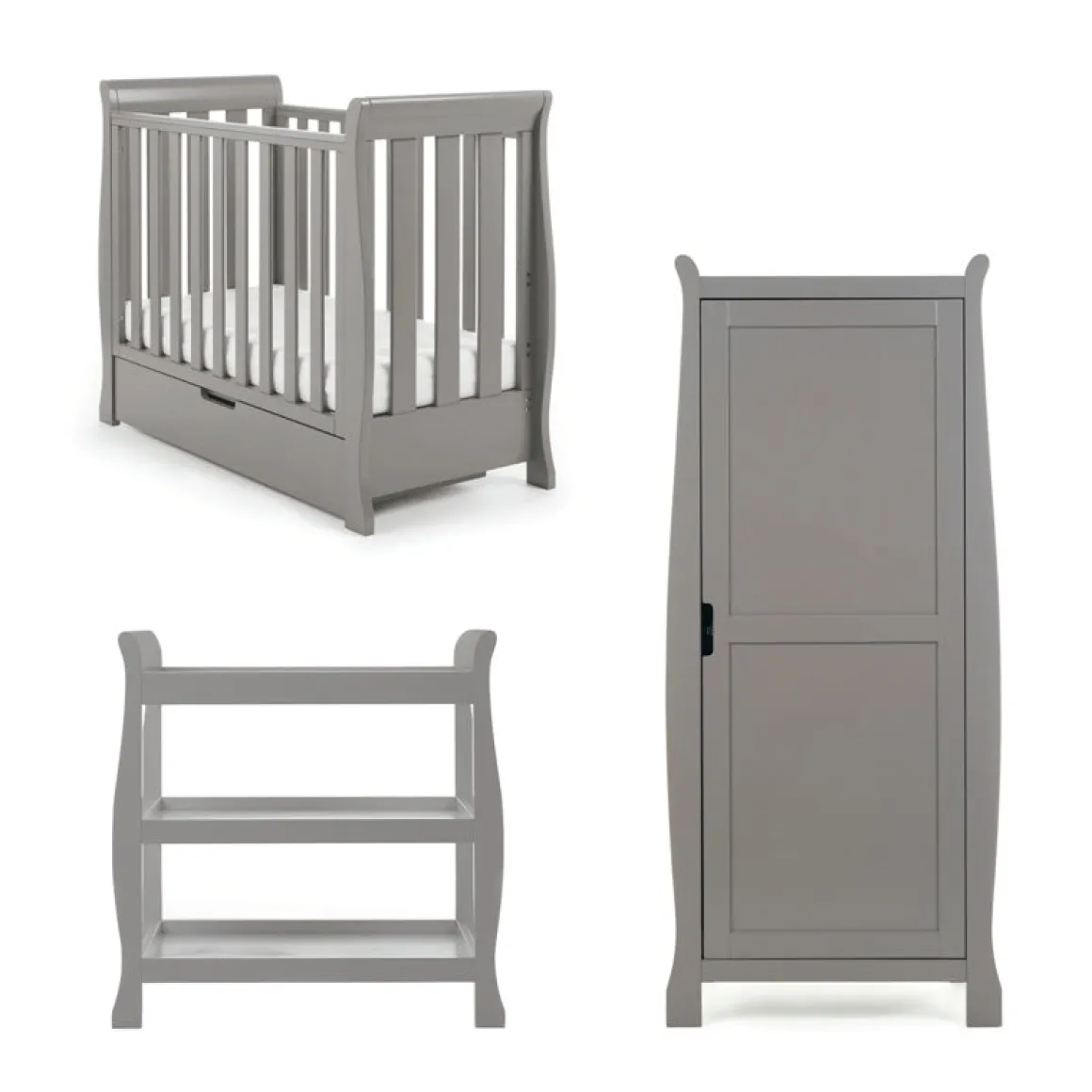 Obaby Stamford Space Saver 3 Piece Room Set - TAUPE GREY